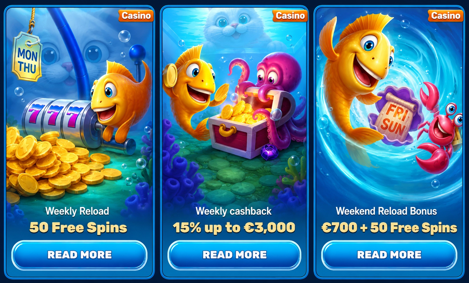 Cashback or Weekly Offers — Spinfin Casino
