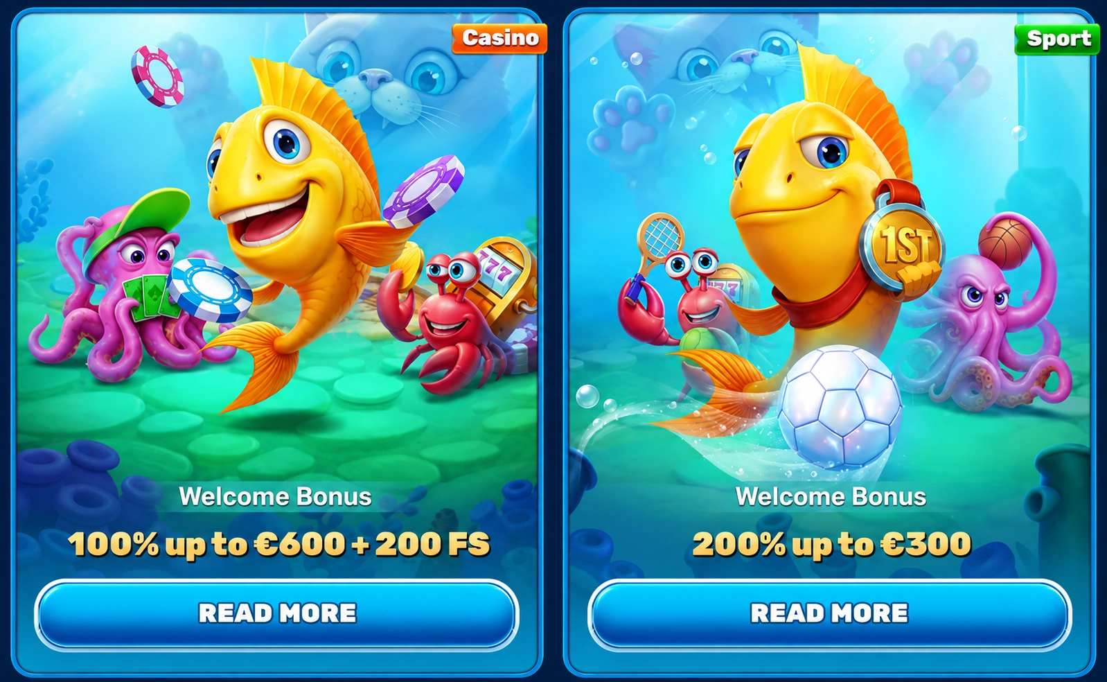 Welcome Bonuses — Spinfin Casino